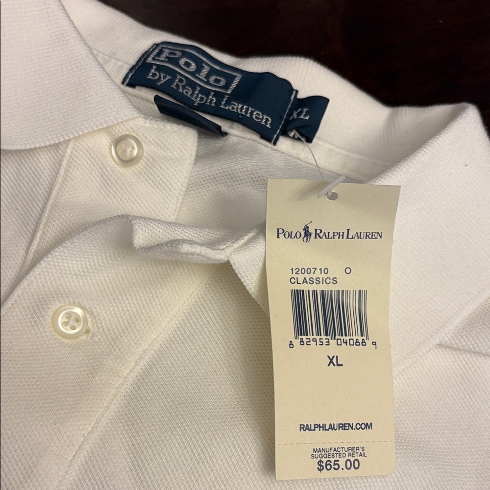 Polo by Ralph Lauren Men's Classic White Polo - Picture 2 of 2